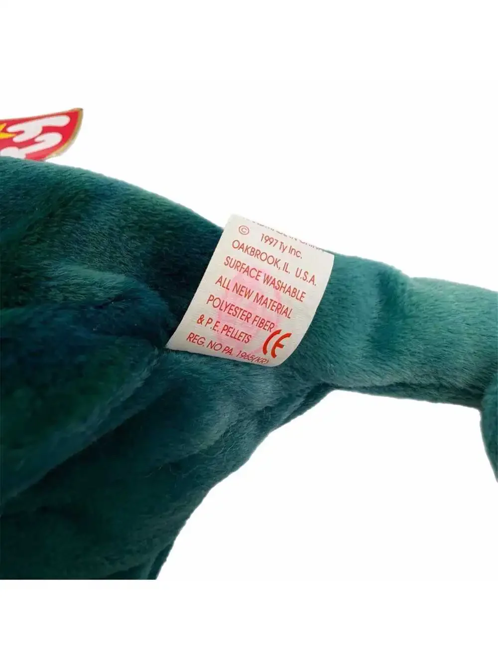 Vintage TY Beanie Baby 1st Generation Iggy the Iguana 1997 Rare Original Blue